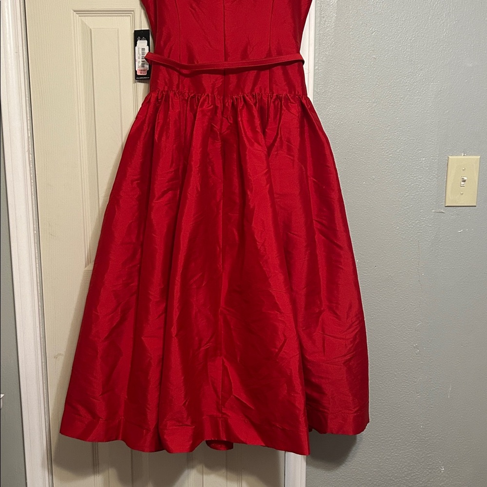 72HR🎁Sale Karl Lagerfeld Taffeta drop waist dress cocktail NWT - Picture 6 of 7